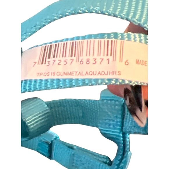 Top Paw Adjustable Harness Teal Blue Aqua Gunmetal Non Pullers Size S NWOT - Picture 3 of 3